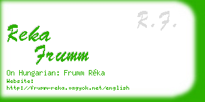reka frumm business card
